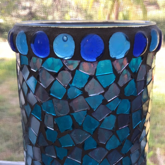 Mosaic Candle Holder - Picture 2 of 3